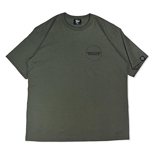 HXB コットン BIG TEE 【THE CIRCLE】 OLIVE×BLACK