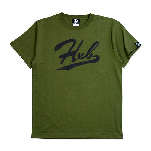 HXB コットンTEE 【UNDER LINE】 OLIVE×BLACK