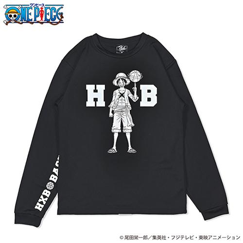 HXB×ONE PIECE "ドライロンTEE" 【Luffy】 ブラック×ホワイト
