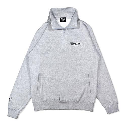 HXB SWEAT HALF ZIP 【THE CIRCLE】  GRAY×BLACK