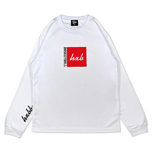 HXB DRY Long Sleeve Tee 【BOX LOGO】 WHITE