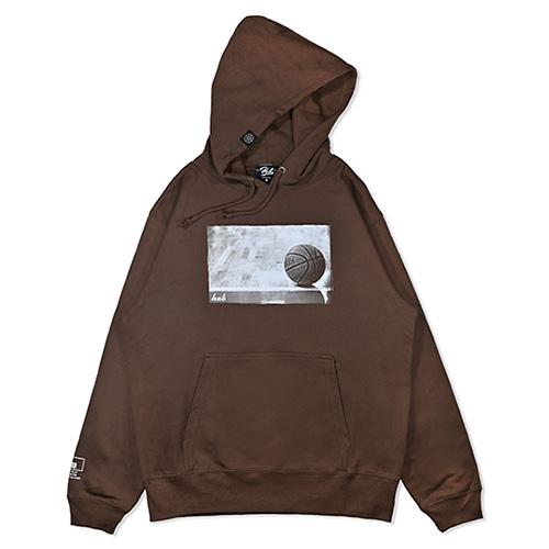 HXB HOODIE 【PHOTO BALL】 DARK BROWN×WHITE