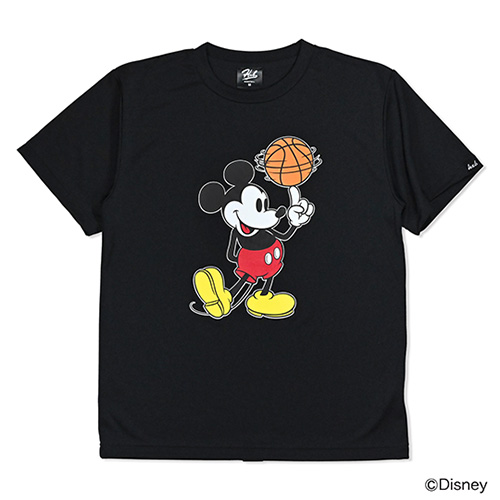 Mickey ミッキー / HXBバスケットボール ドライTシャツ / ブラック×フルカラー