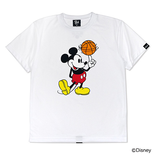 Mickey ミッキー / HXBバスケットボール ドライTシャツ / ホワイト×フルカラー