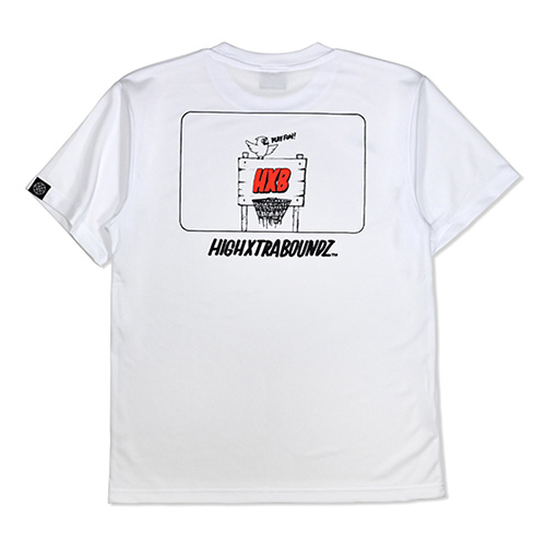 HXB×RAGELOW ドライTEE 【BACK HOOPS】 WHITE