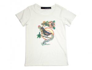 HUGEBLOCKS 【KTP bird Ladys T-shirt】 WHITE