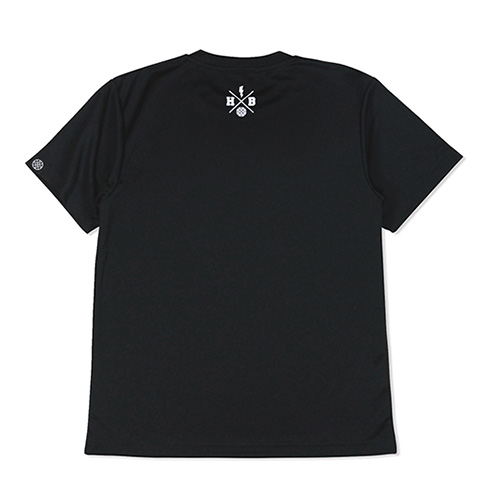 HXB ドライTEE 【UNDER LINE】 BLACK×WHITE