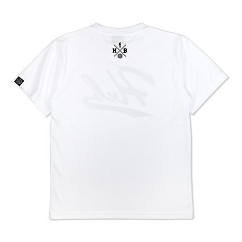 HXB ドライTEE 【UNDER LINE】 WHITE×BLACK