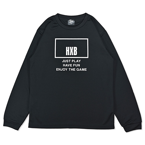 HXB DRY Long Sleeve Tee 【BOARD】 BLACK×WHITE