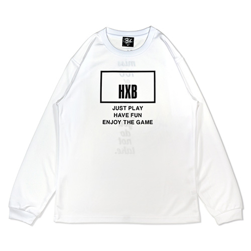 HXB DRY Long Sleeve Tee 【BOARD】 WHITE×BLACK