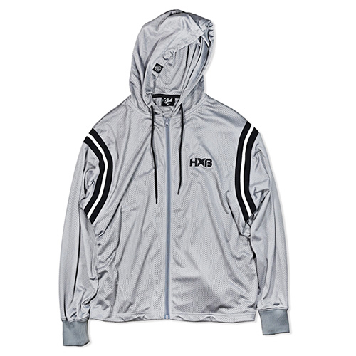 HXB W Mesh Zip Parka 【SLASH】 GRAY