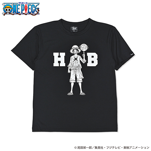 HXB×ONE PIECE "ドライTシャツ" 【Luffy】 ブラック×ホワイト