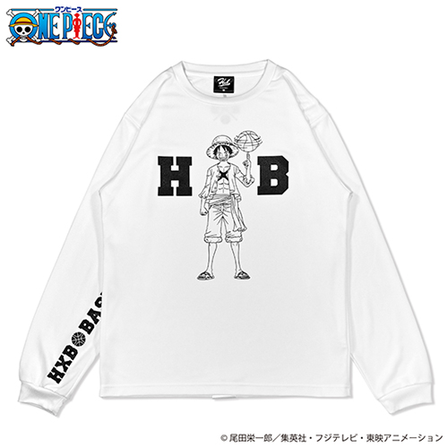 HXB×ONE PIECE "ドライロンTEE" 【Luffy】 ホワイト×ブラック