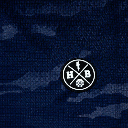 CAMO EMBOSS MESH PANTS NAVY