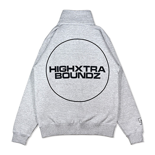 HXB SWEAT HALF ZIP 【THE CIRCLE】  GRAY×BLACK