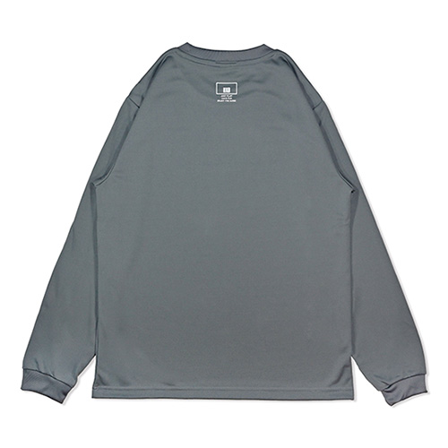 HXB DRY Long Sleeve Tee 【LENON】 DARK GRAY×WHITE