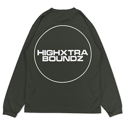 HXB DRY LongSleeveTee 【THE CIRCLE】 ARMY GRN×WHITE
