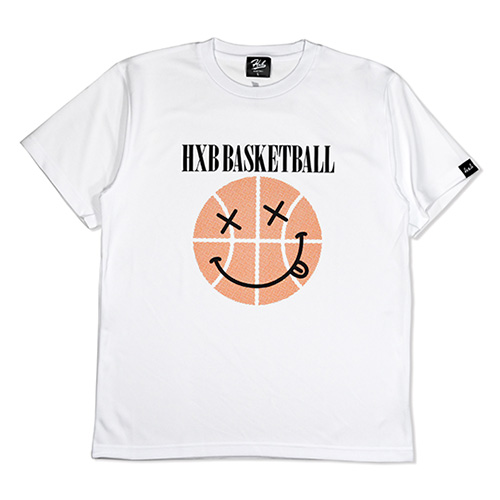 HXB ドライTEE 【Smiley】 WHITE×ORANGE+BLACK