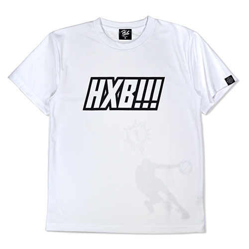 HXB ドライTEE 【EXCLAMATION!!!】 WHITE×+BLACK