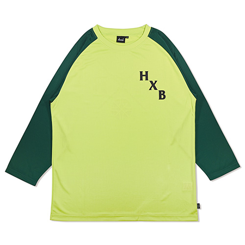 HXB DRY CUTOFF SLEEVE TEE 【XOVER】 LIME/GREEN