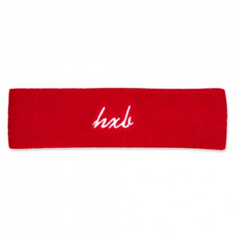 HXB HEAD BAND 【Cursive】 LOGO RED M Size