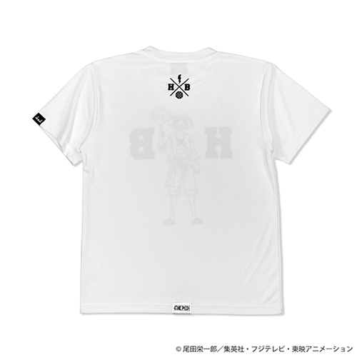 HXB×ONE PIECE "ドライTシャツ" 【Luffy】 ホワイト×ブラック